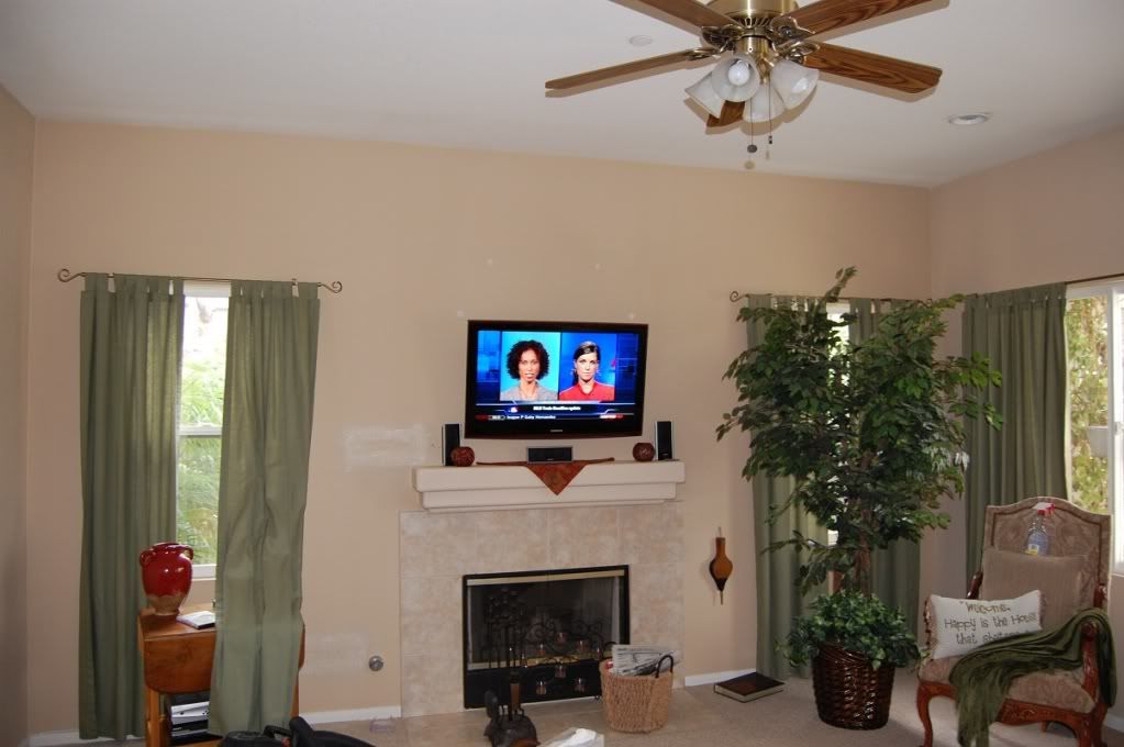 Samsung Above Fireplace Installation. (c) directhidef wall decor ideas above fireplace