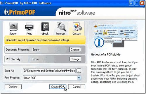 membuat file PDF dengan software PrimoPDF