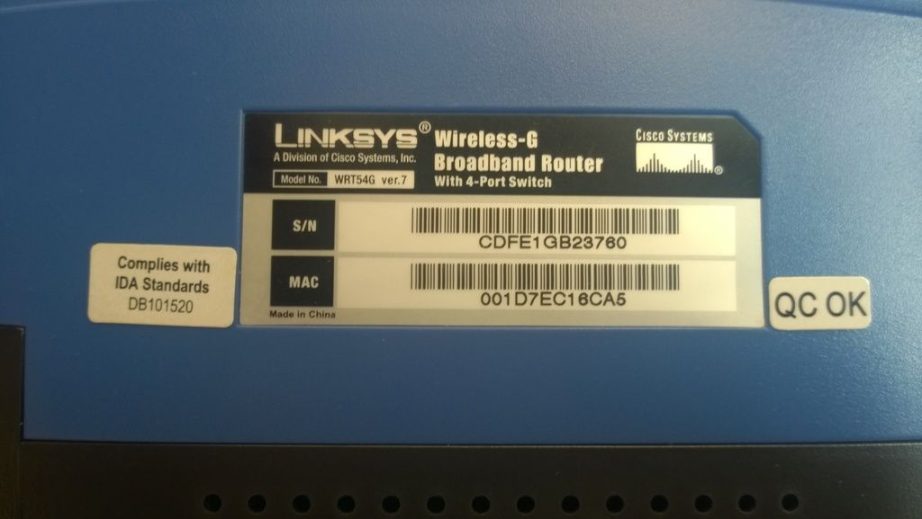 Bán Router Linksys WRT54G ver 7 còn mới, full trùng MAC và SN box .... - 2