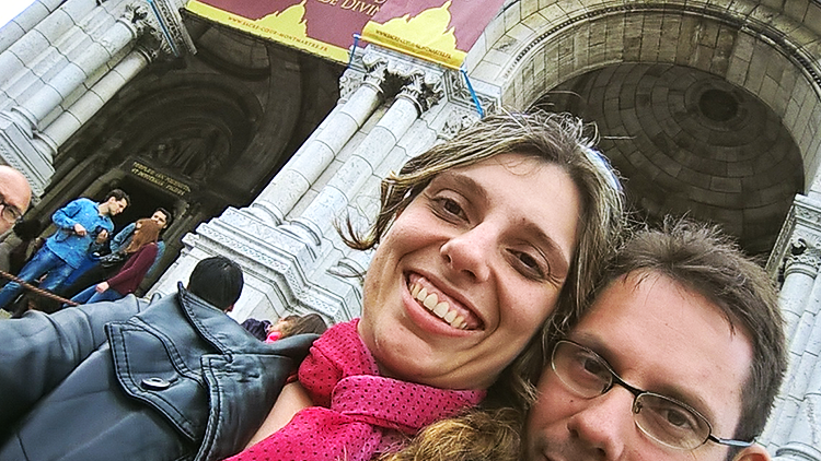 Sacre Coeur - adoro essa foto na frente da basílica