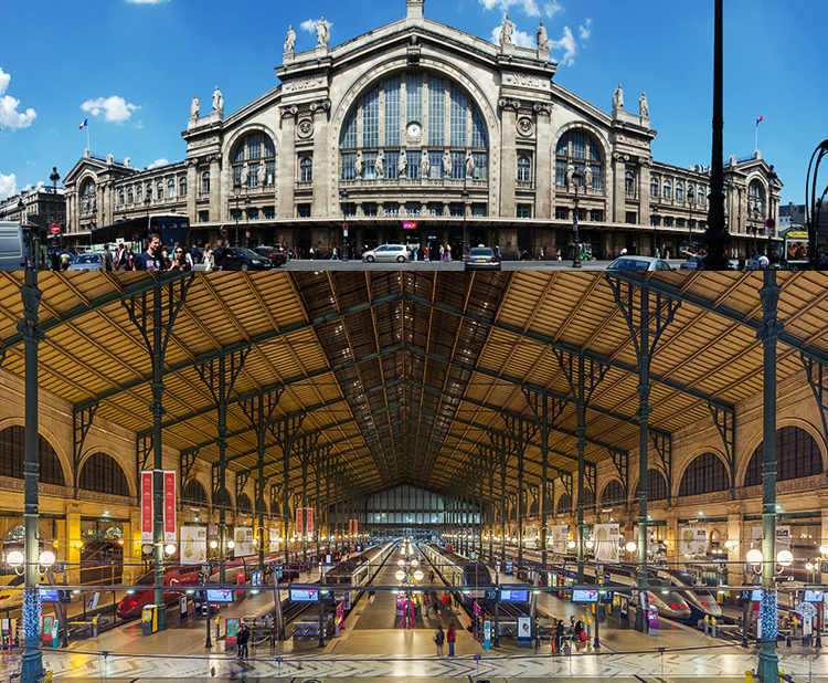 A estação Gare du Nord em Paris