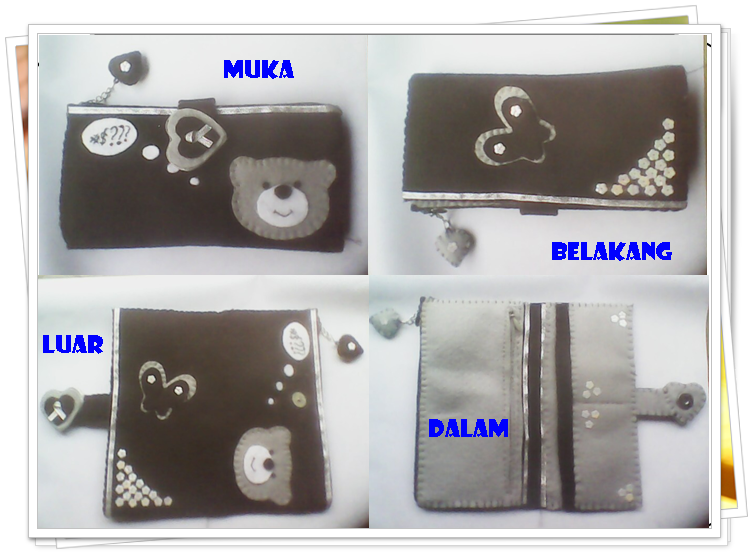 Kreasi flanel bentuk dompet