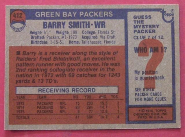 barry smith packers