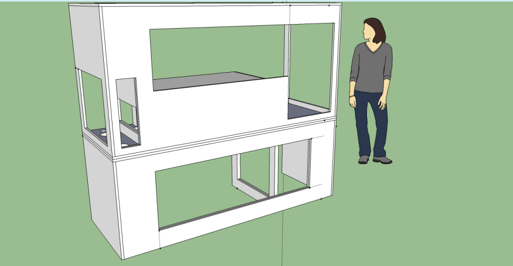 My 240 gallon custom plywood/starphire tank (design phase) Reef