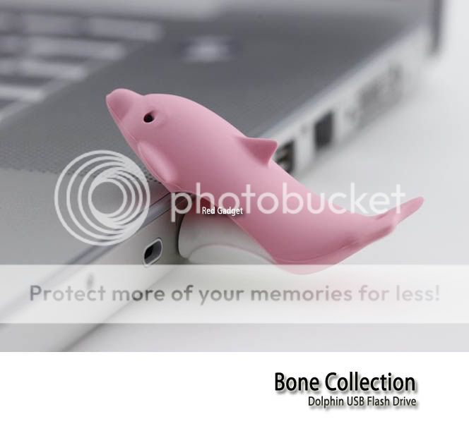 Creative Bone Gadget Sweet Pink Ocean Dolphin 4GB USB Flash Drive 3 