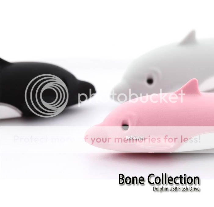 Creative Bone Gadget Sweet Pink Ocean Dolphin 4GB USB Flash Drive 3 