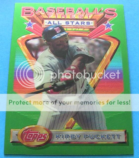 KIRBY PUCKETT 93 TOPPS BASEBALLS FINEST #112, 5 for 4  