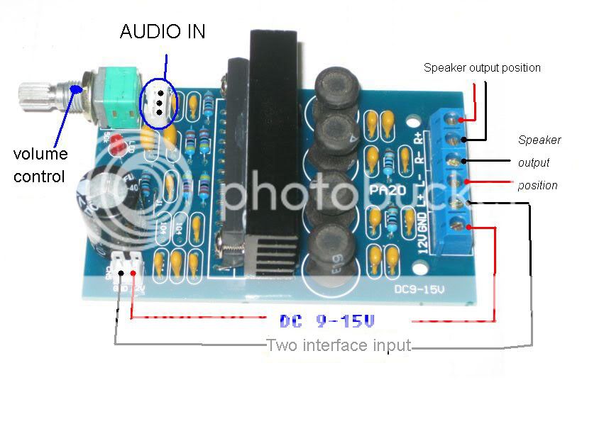   15V TA2020 020 T Class Digital Amplifier board 13W+13W/20W+ 20W  