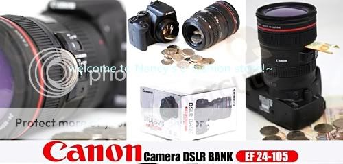 Cannon EF24 105 camera Dslr coin bank   