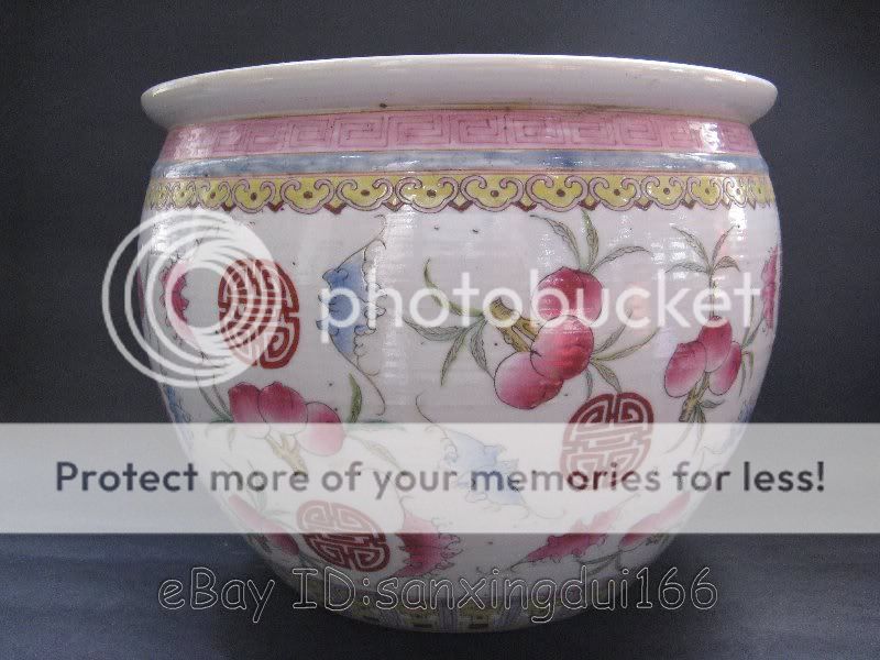 Superb Chinese Famille Rose Porcelain Peach Pot  